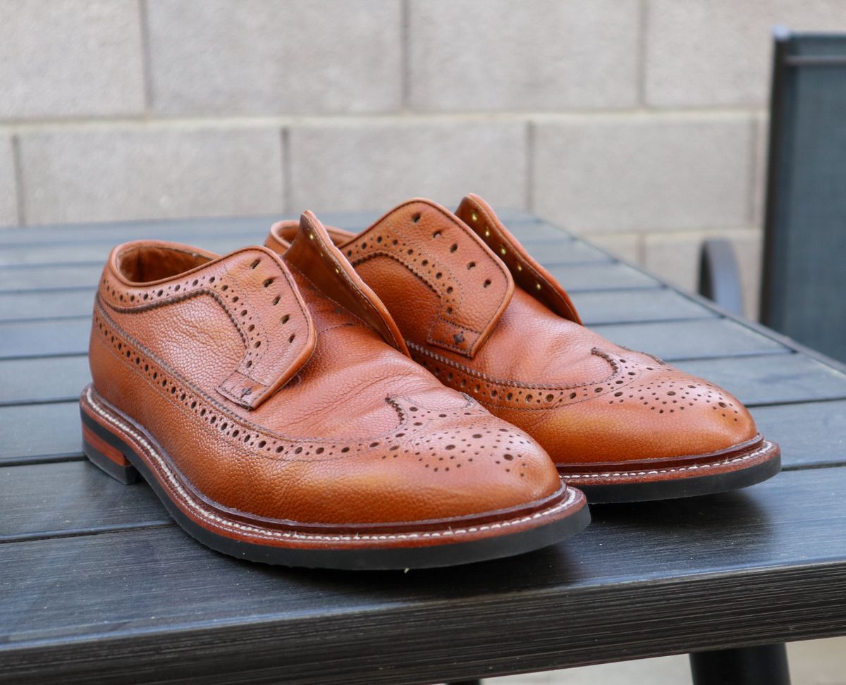 Photo by prospect_joe on June 19, 2024 of the Grant Stone Longwing in Horween Brown Pebble Grain.