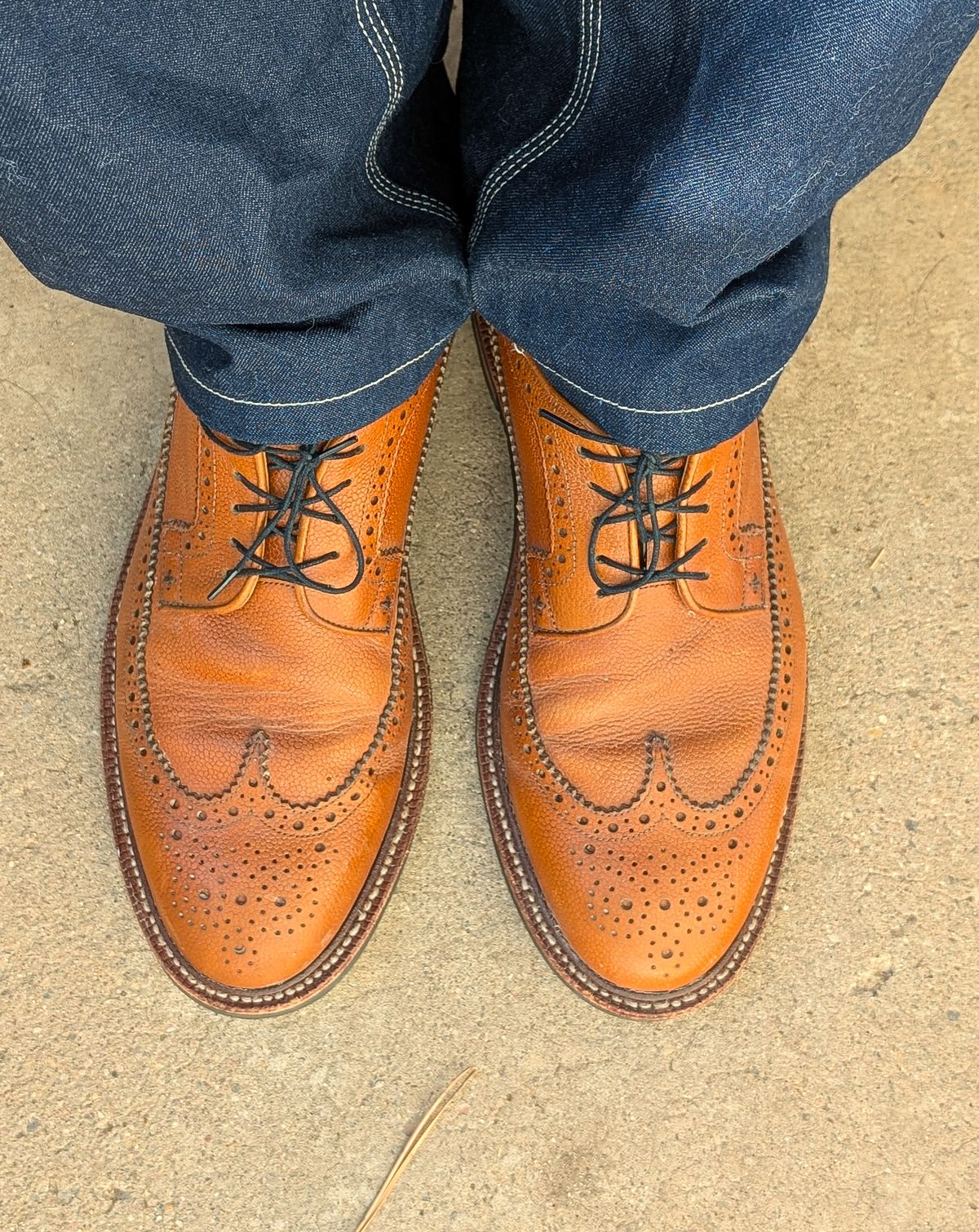 Photo by prospect_joe on August 30, 2025 of the Grant Stone Longwing in Horween Brown Pebble Grain.