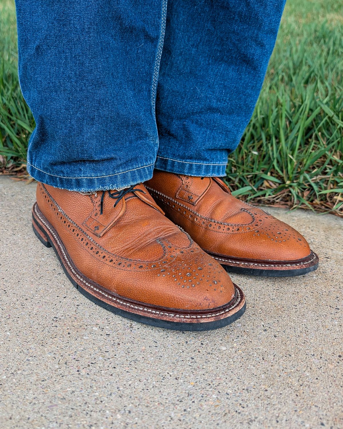Photo by prospect_joe on April 13, 2026 of the Grant Stone Longwing in Horween Brown Pebble Grain.