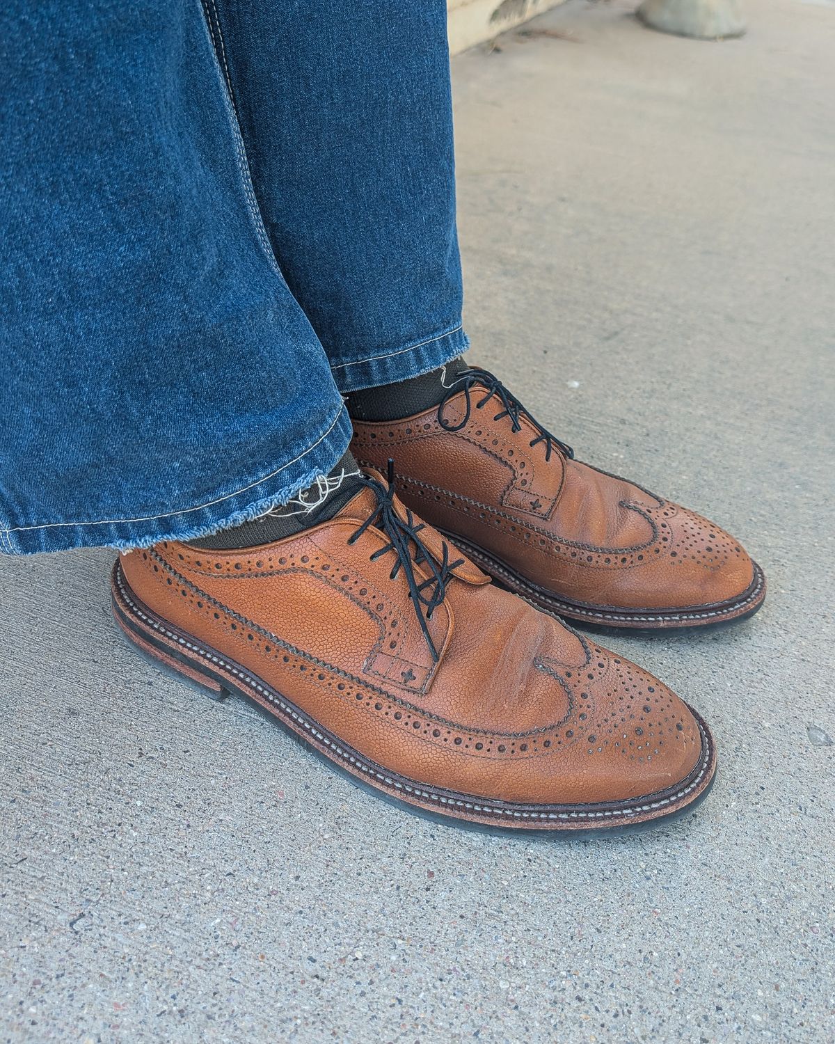 Photo by prospect_joe on June 12, 2026 of the Grant Stone Longwing in Horween Brown Pebble Grain.