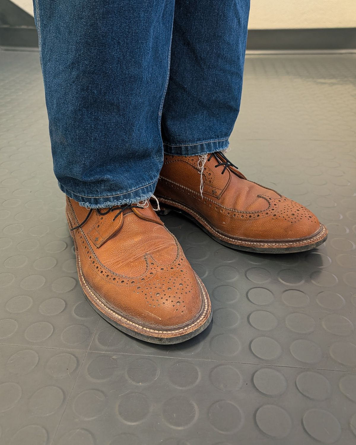 Photo by prospect_joe on July 8, 2026 of the Grant Stone Longwing in Horween Brown Pebble Grain.