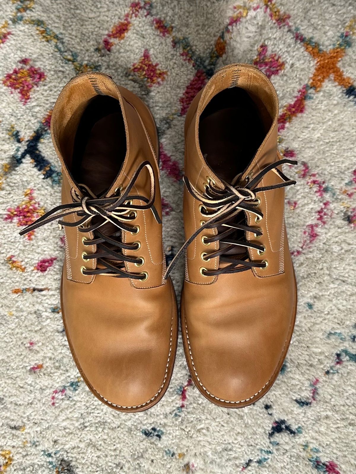 Photo by sononchalant on January 4, 2024 of the New River Boot Boondocker in Horween Moc Latigo.
