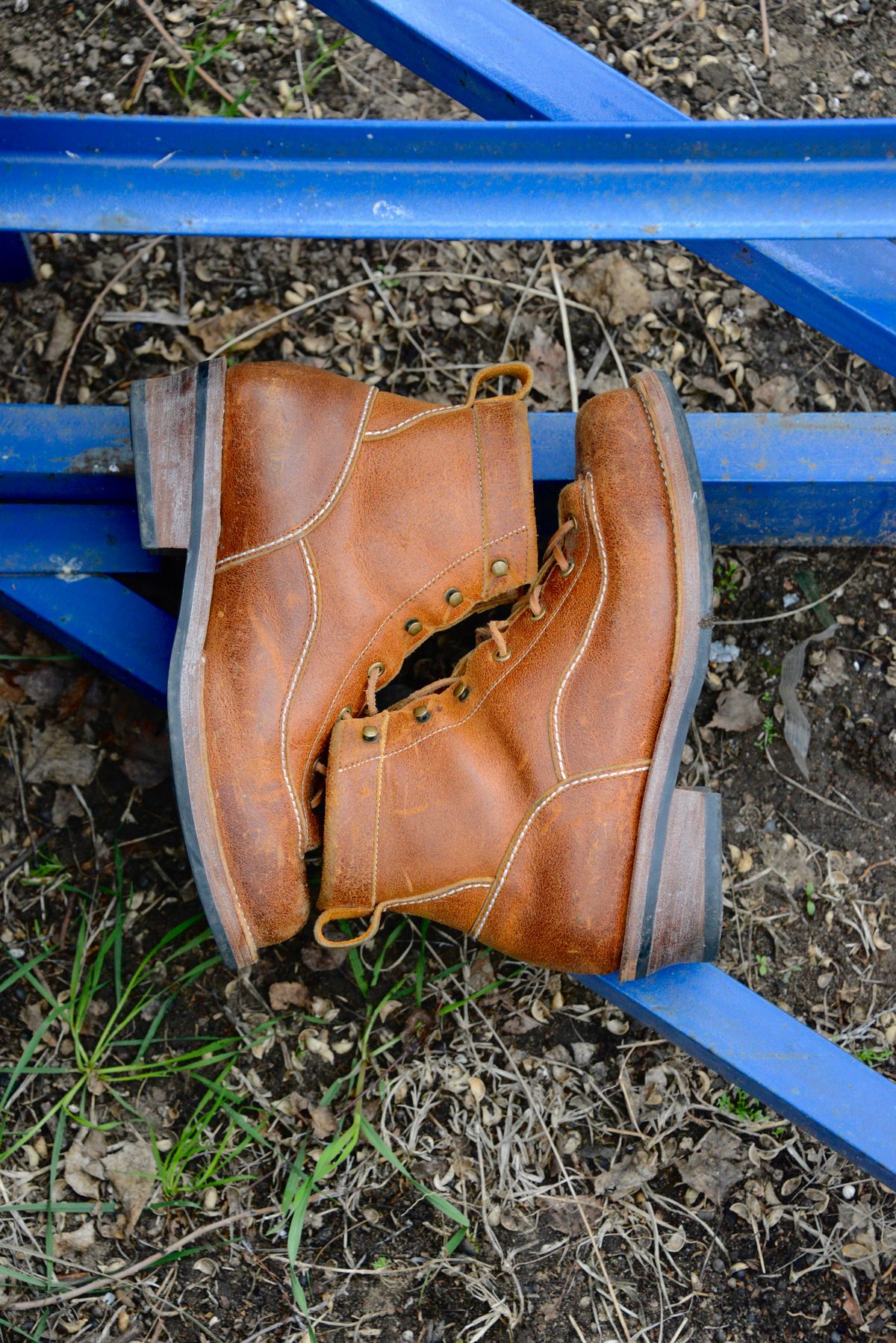 Photo by Eddie on March 5, 2023 of the Txture Sanity Boots in C.F. Stead Coach Crazy Cow.