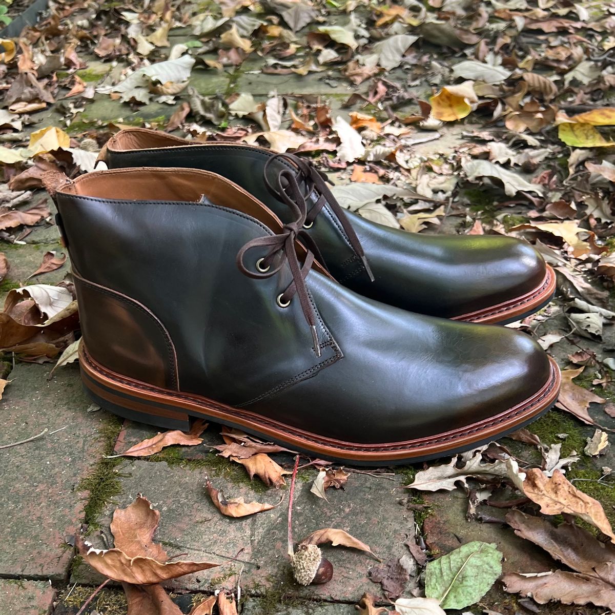 Photo by mreams99 on October 2, 2025 of the Allen Edmonds Chandler in Allen Edmonds / Antique Hickory.