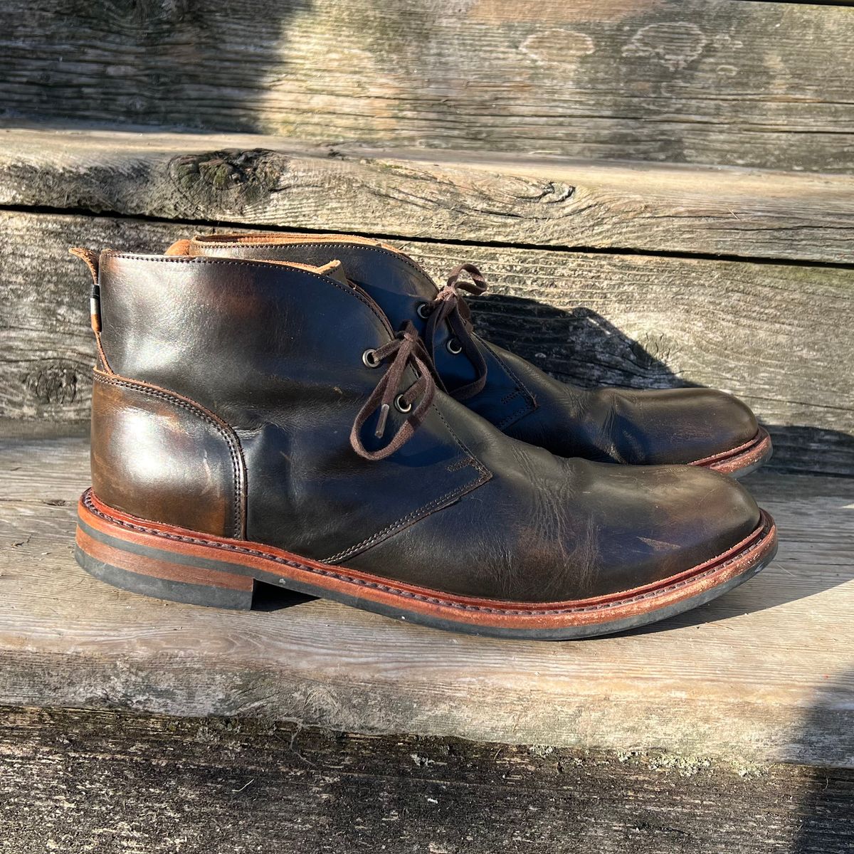 Photo by mreams99 on December 4, 2025 of the Allen Edmonds Chandler in Allen Edmonds / Antique Hickory.