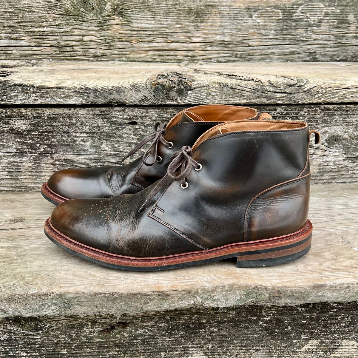 Photo by mreams99 on February 2, 2026 of the Allen Edmonds Chandler in Allen Edmonds / Antique Hickory.
