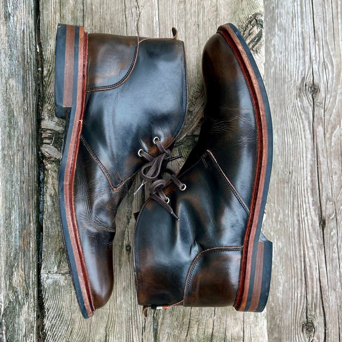Photo by mreams99 on February 2, 2026 of the Allen Edmonds Chandler in Allen Edmonds / Antique Hickory.
