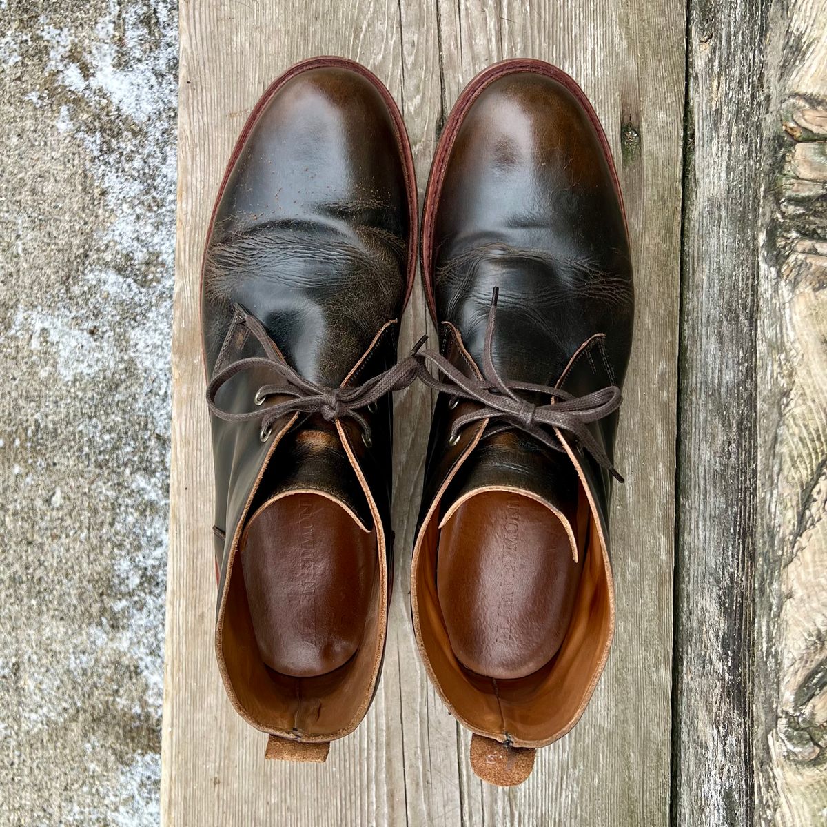 Photo by mreams99 on February 2, 2026 of the Allen Edmonds Chandler in Allen Edmonds / Antique Hickory.
