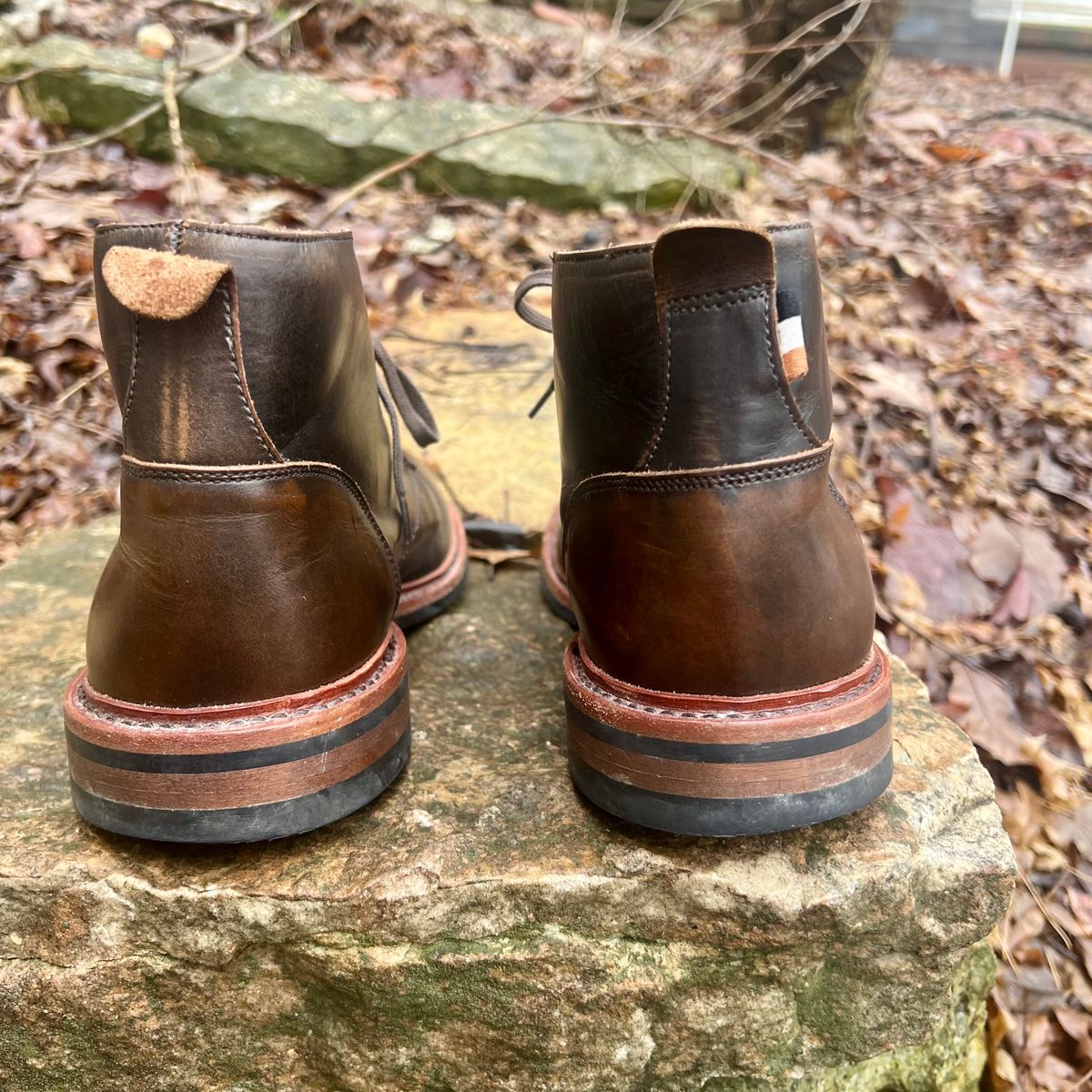 Photo by mreams99 on March 5, 2026 of the Allen Edmonds Chandler in Allen Edmonds / Antique Hickory.