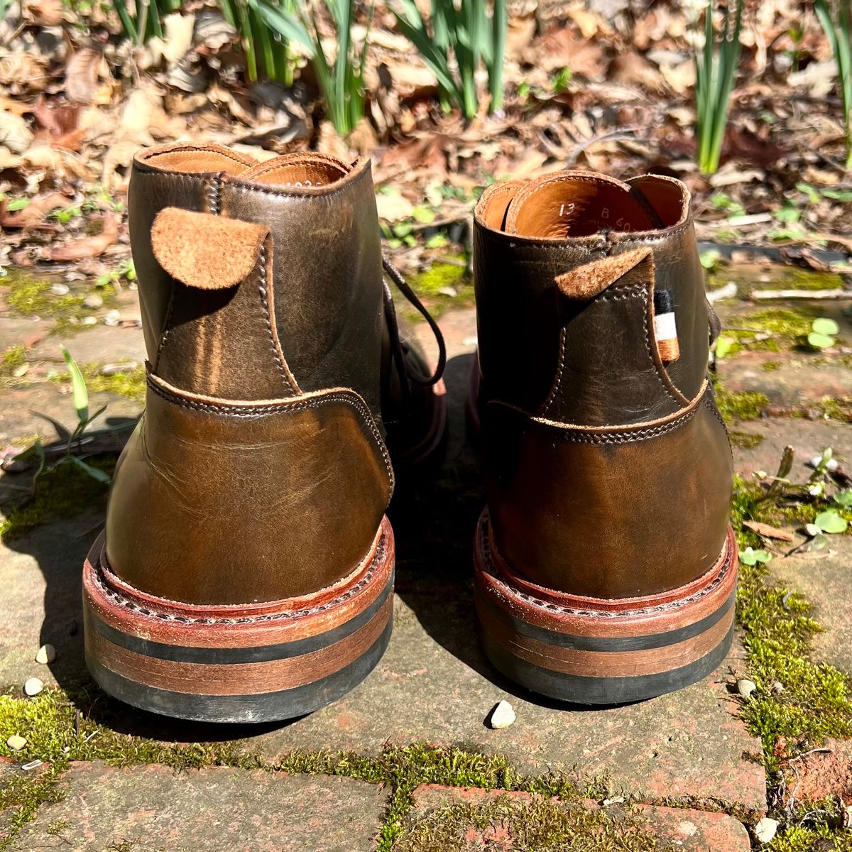 Photo by mreams99 on April 4, 2026 of the Allen Edmonds Chandler in Allen Edmonds / Antique Hickory.
