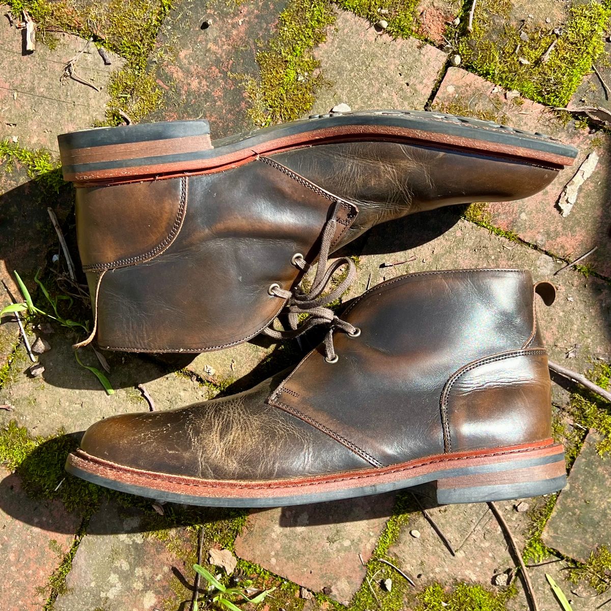 Photo by mreams99 on April 4, 2026 of the Allen Edmonds Chandler in Allen Edmonds / Antique Hickory.