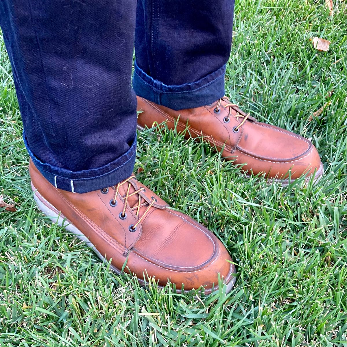 Photo by mreams99 on October 17, 2022 of the Red Wing 8-Inch Classic Moc in S.B. Foot Oro-Iginal.
