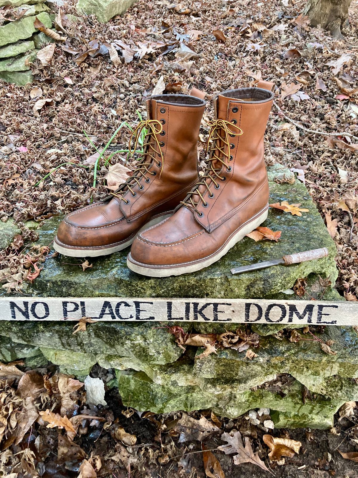 Photo by mreams99 on November 3, 2022 of the Red Wing 8-Inch Classic Moc in S.B. Foot Oro-Iginal.
