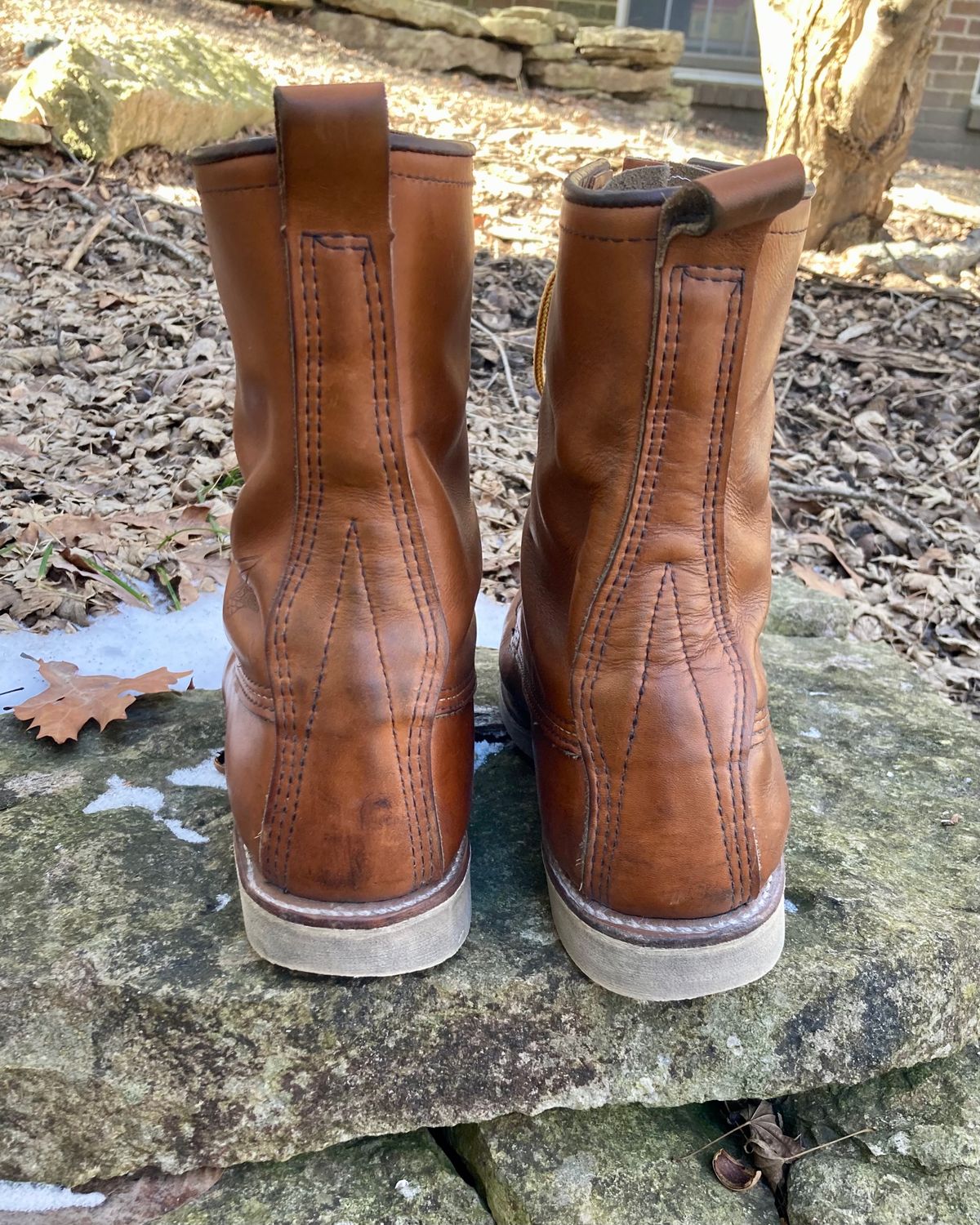Photo by mreams99 on February 4, 2023 of the Red Wing 8-Inch Classic Moc in S.B. Foot Oro-Iginal.