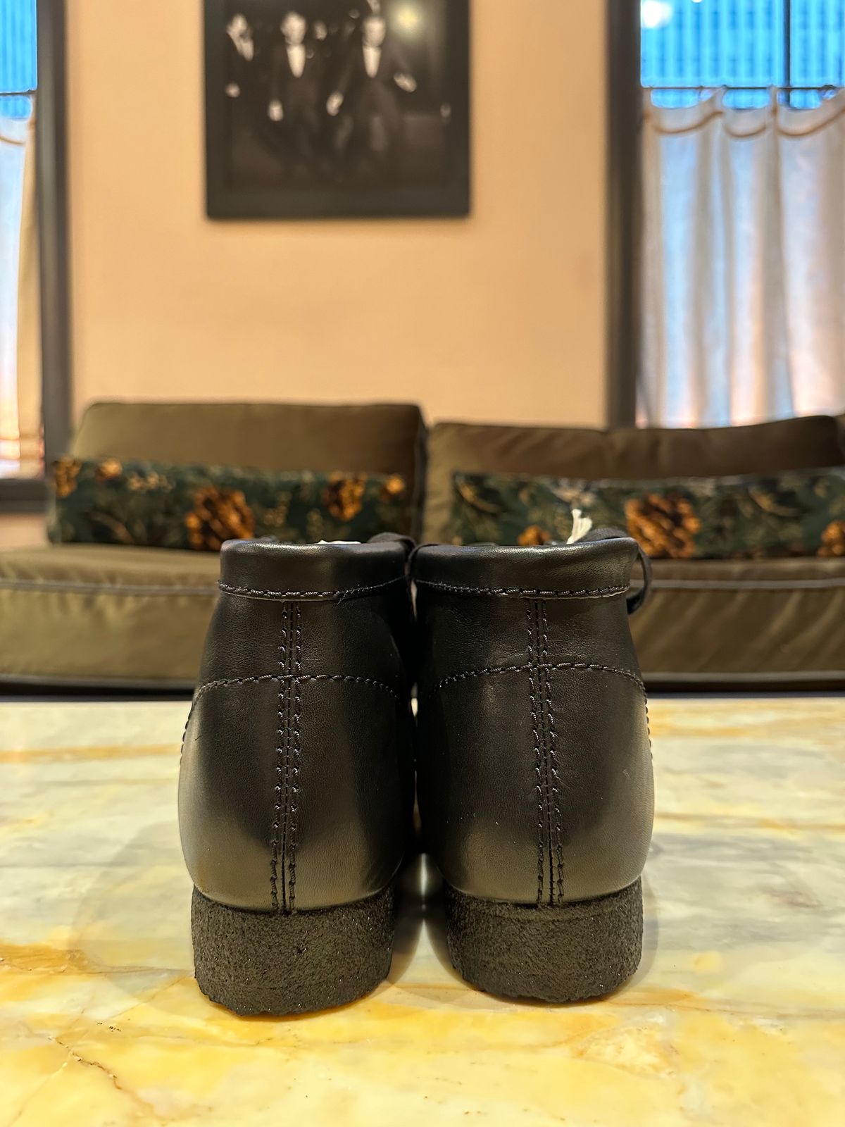 Photo by realtreeroman on November 5, 2023 of the Clarks Wallabee Boot in Unknown Leather.