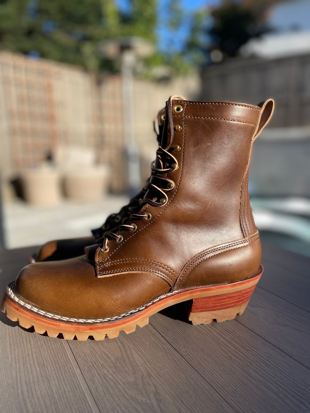 Photo by PLopez578 on October 2, 2023 of the Nicks DomePro in Horween British Tan Chromexcel.