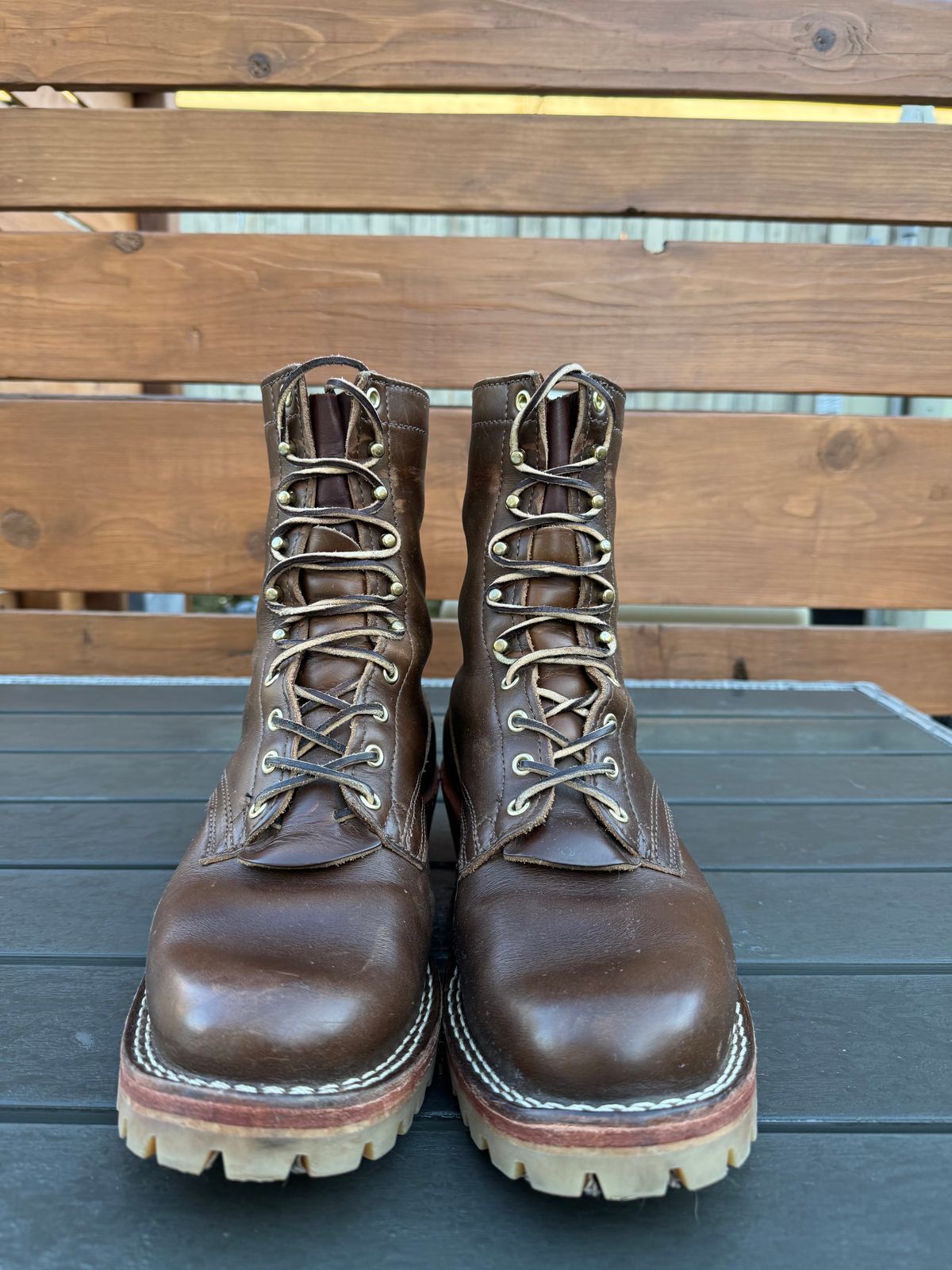 Photo by PLopez578 on January 5, 2024 of the Nicks DomePro in Horween British Tan Chromexcel.