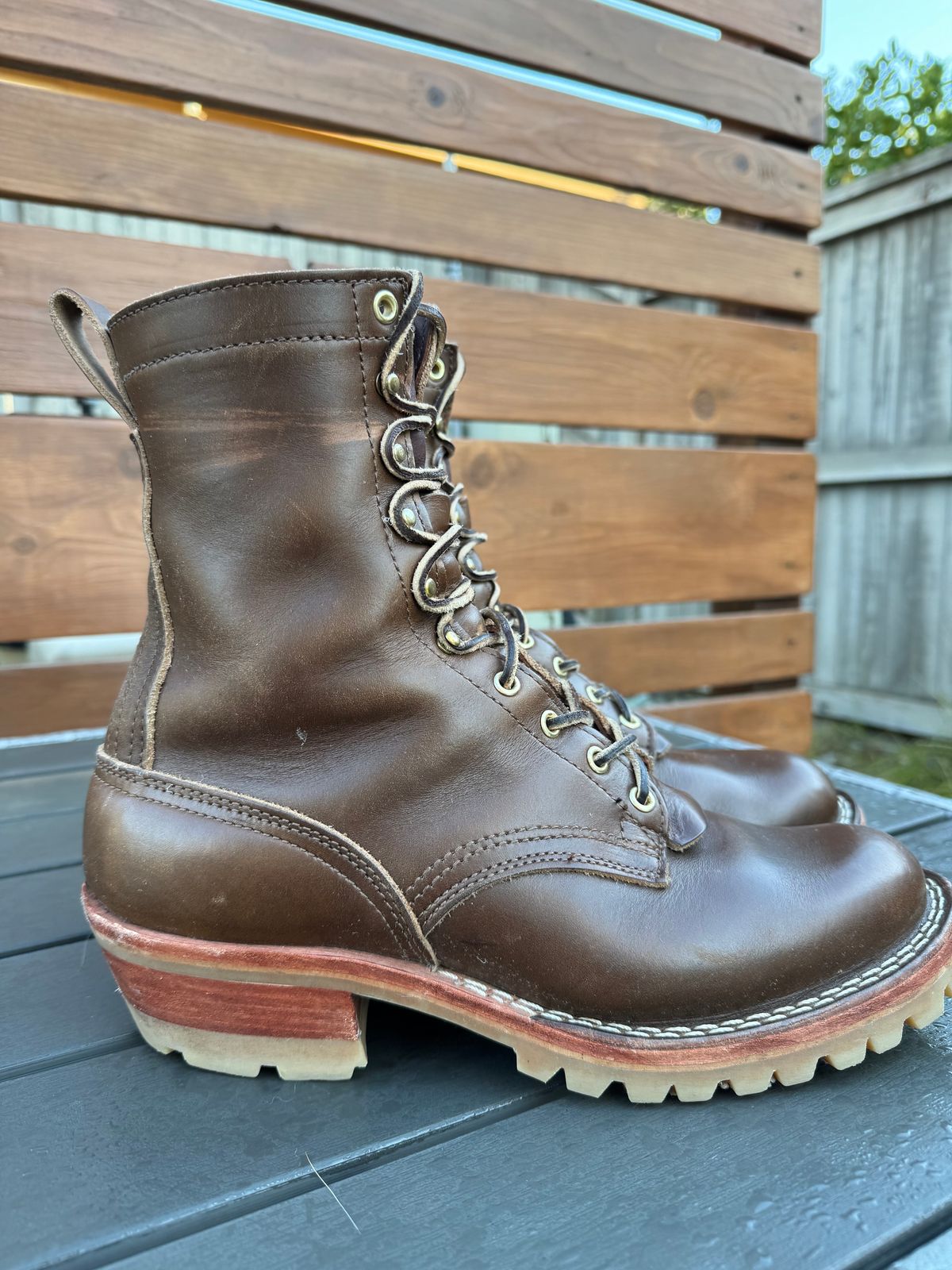 Photo by PLopez578 on January 5, 2024 of the Nicks DomePro in Horween British Tan Chromexcel.