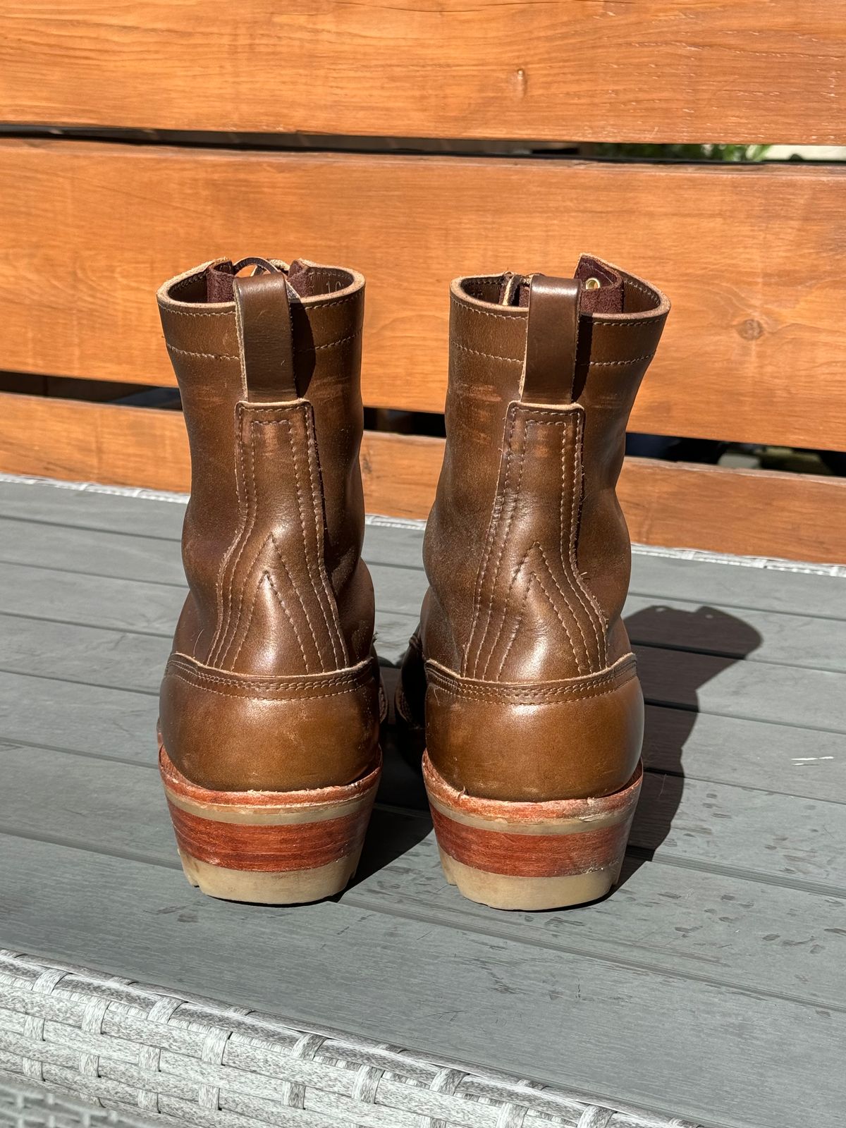 Photo by PLopez578 on February 4, 2024 of the Nicks DomePro in Horween British Tan Chromexcel.
