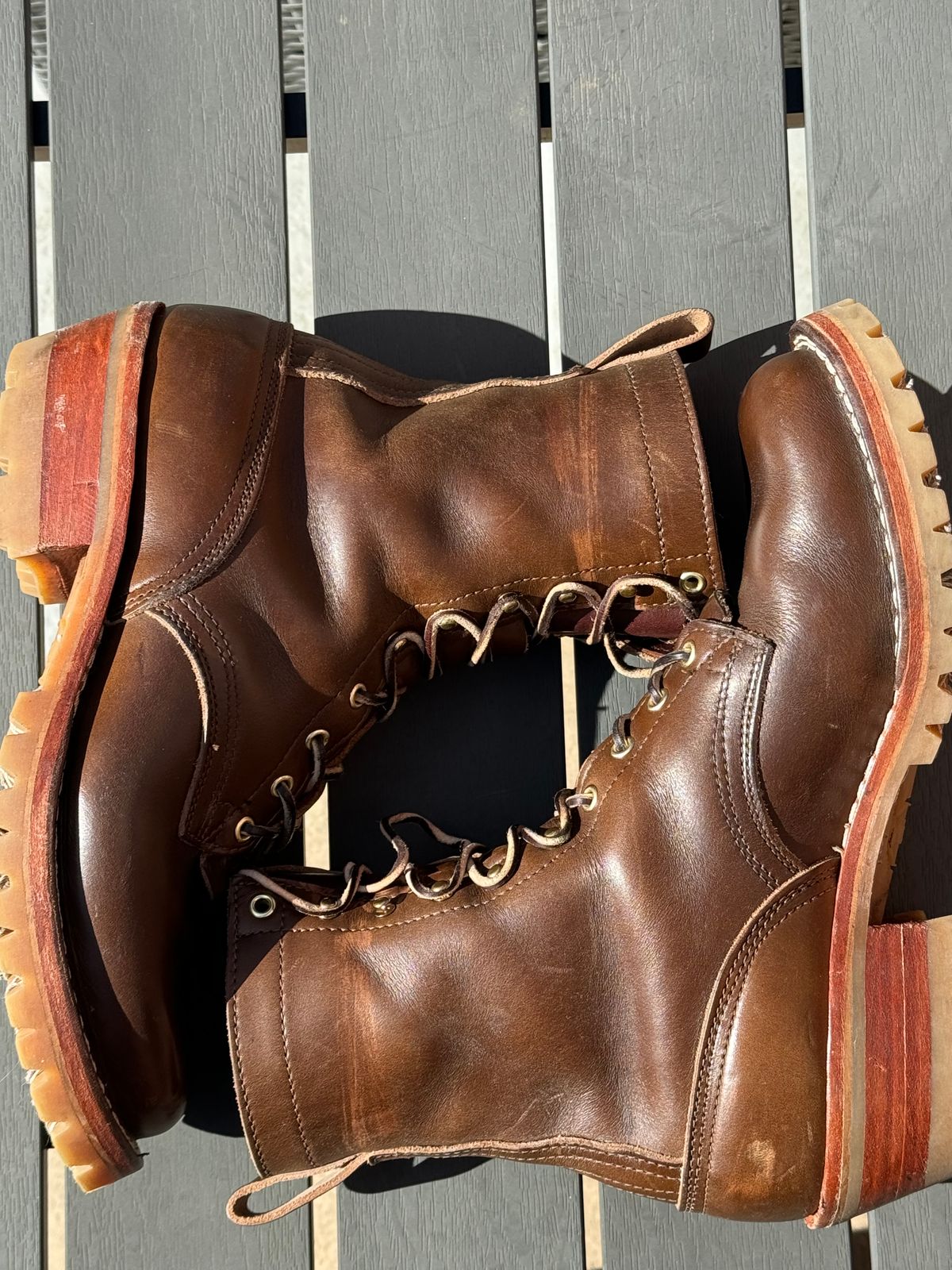 Photo by PLopez578 on February 4, 2024 of the Nicks DomePro in Horween British Tan Chromexcel.