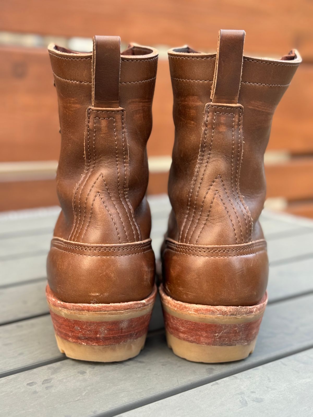 Photo by PLopez578 on March 6, 2024 of the Nicks DomePro in Horween British Tan Chromexcel.