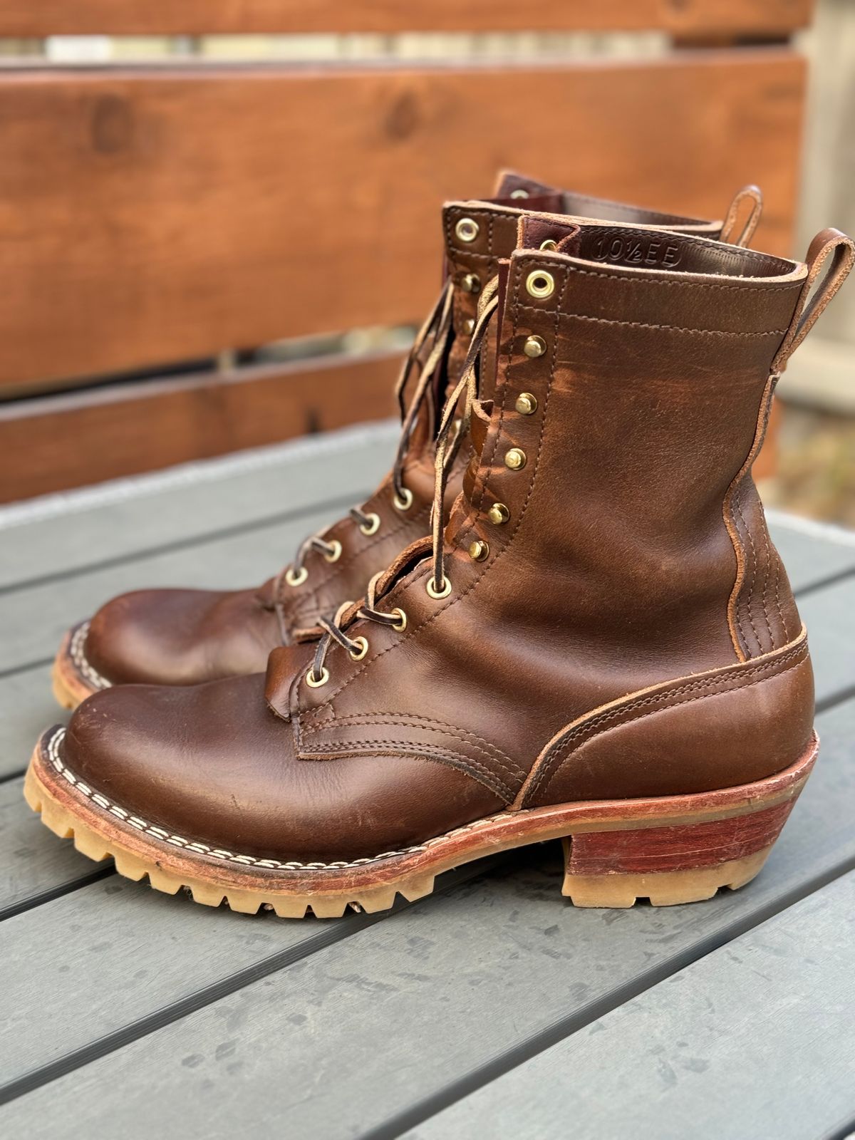 Photo by PLopez578 on March 6, 2024 of the Nicks DomePro in Horween British Tan Chromexcel.