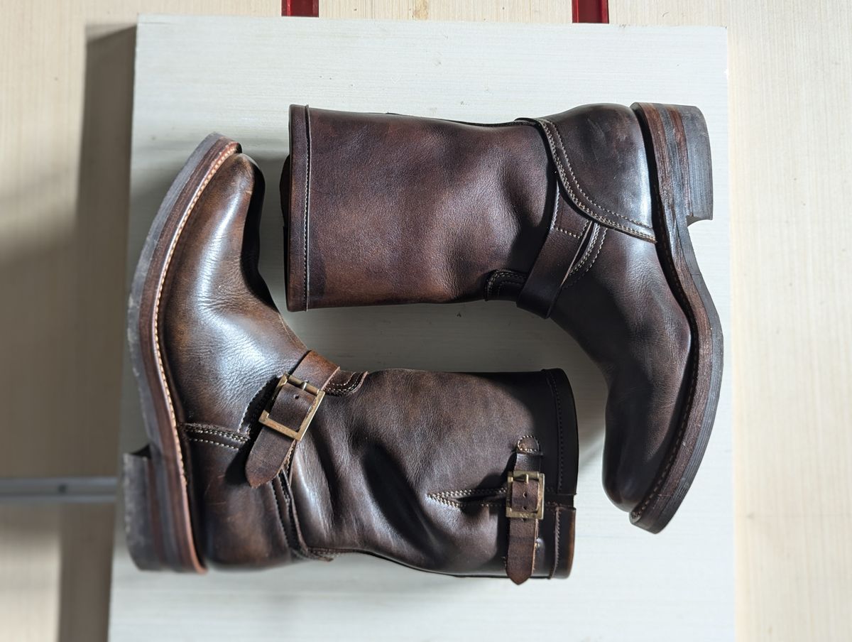 Photo by hiimhoan on November 5, 2024 of the Motor Engineer Boots in Motor / Brown Hand-Dyed Calfskin.