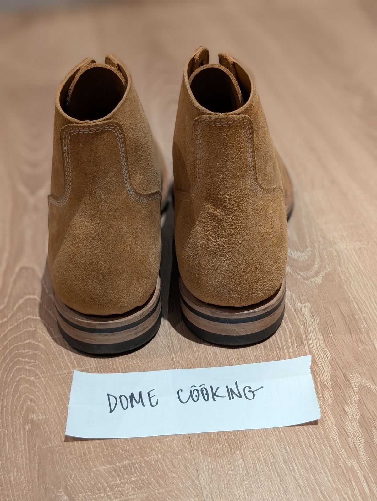 Photo by hiimhoan on November 1, 2025 of the Akito Boondockers in Horween Natural Latigo Roughout.