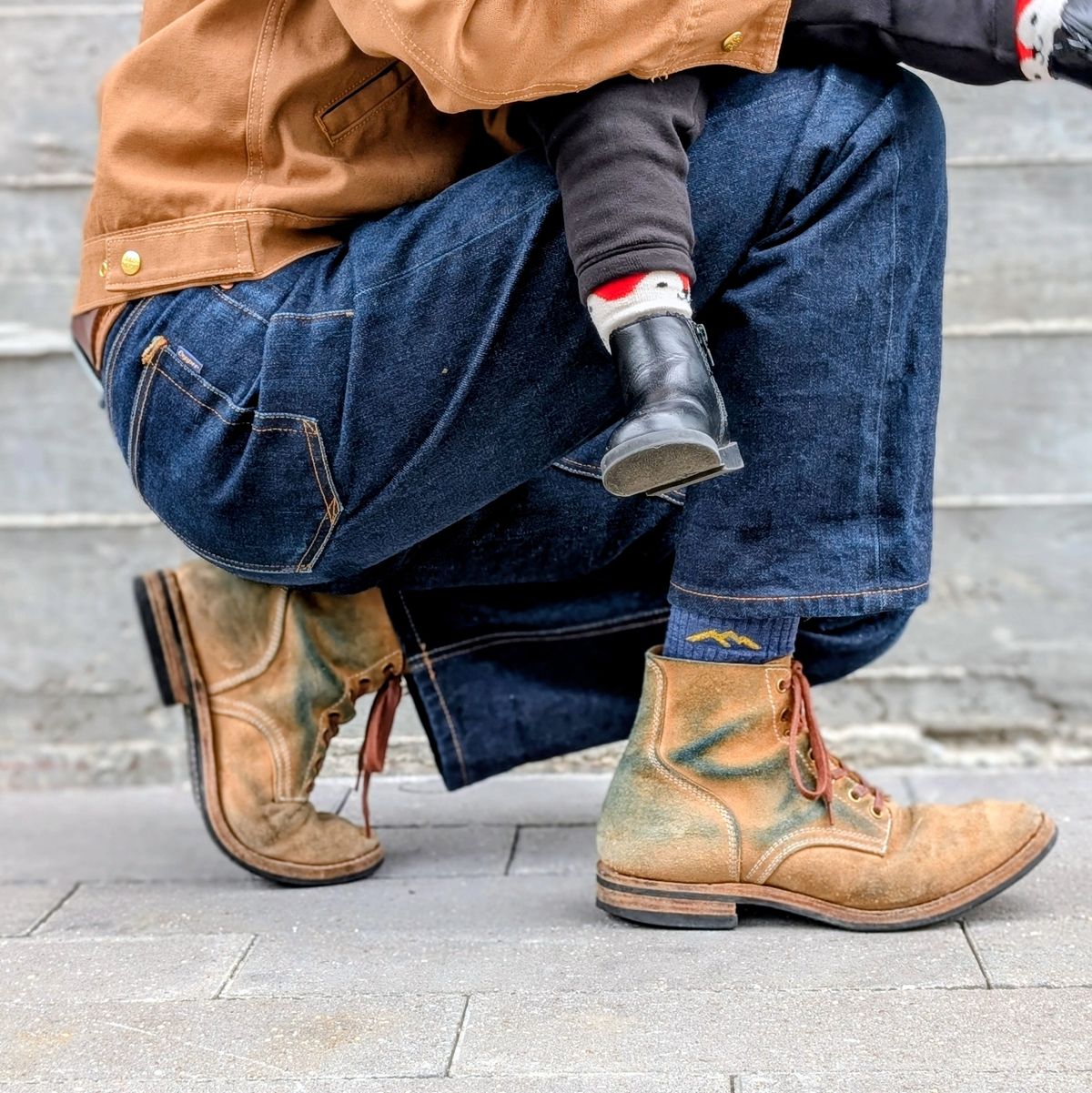 Photo by hiimhoan on April 5, 2026 of the Akito Boondockers in Horween Natural Latigo Roughout.