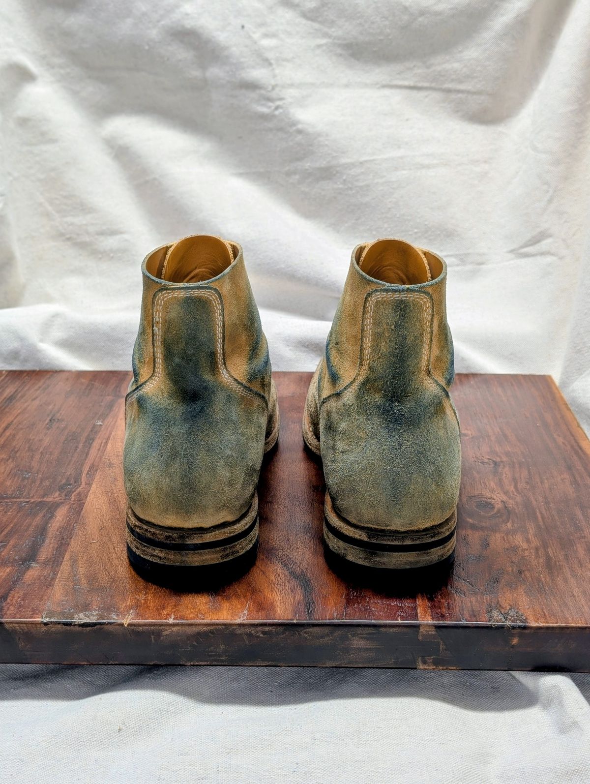 Photo by hiimhoan on April 4, 2026 of the Akito Boondockers in Horween Natural Latigo Roughout.