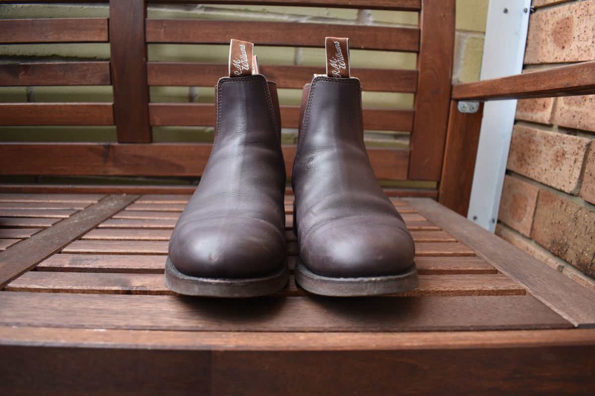 Photo by brother_mc on November 4, 2022 of the R.M. Williams Gardener Boot in Brown Greasy Kip.