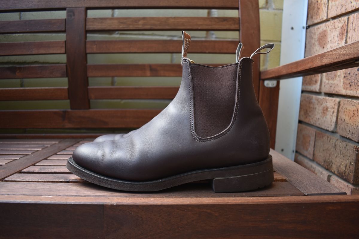Photo by brother_mc on December 6, 2022 of the R.M. Williams Gardener Boot in Brown Greasy Kip.