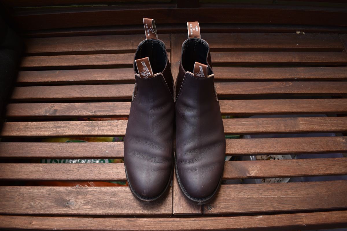 Photo by brother_mc on December 6, 2022 of the R.M. Williams Gardener Boot in Brown Greasy Kip.