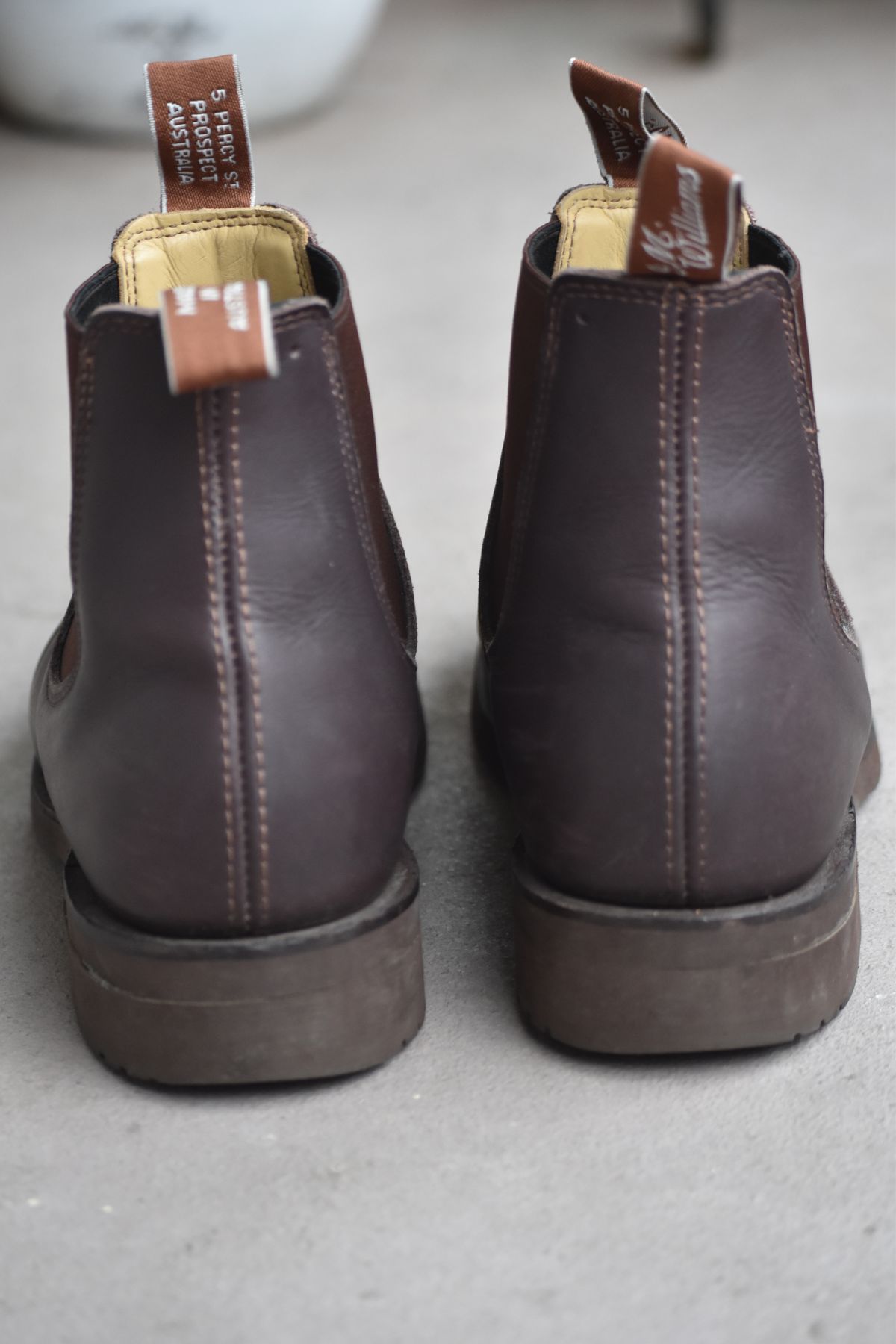 Photo by brother_mc on January 5, 2023 of the R.M. Williams Gardener Boot in Brown Greasy Kip.