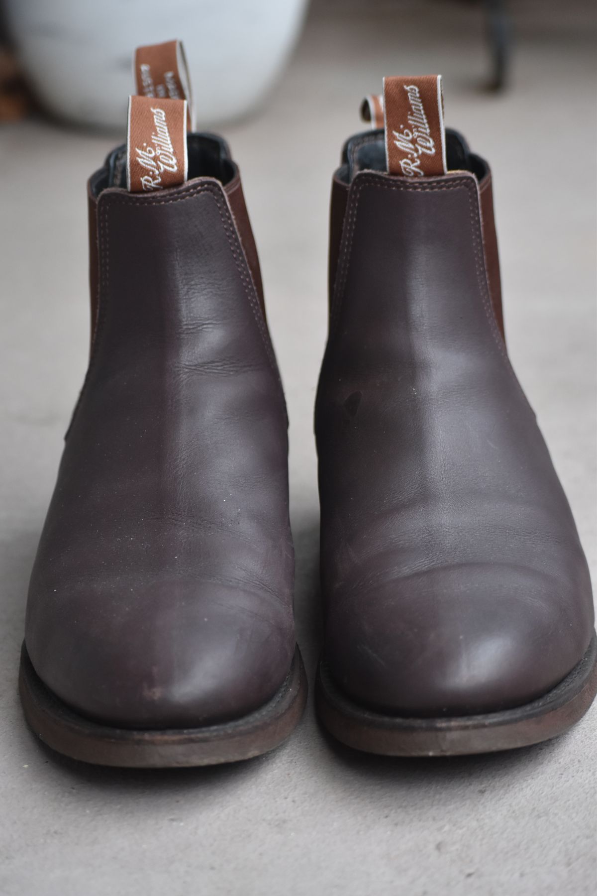 Photo by brother_mc on January 5, 2023 of the R.M. Williams Gardener Boot in Brown Greasy Kip.