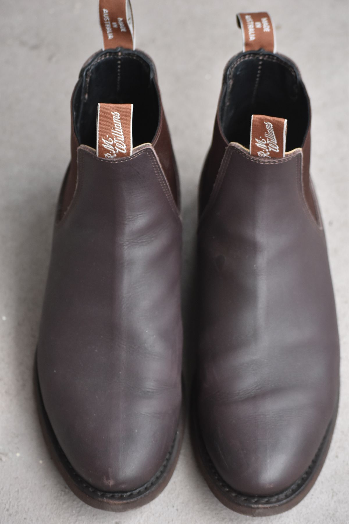 Photo by brother_mc on January 5, 2023 of the R.M. Williams Gardener Boot in Brown Greasy Kip.