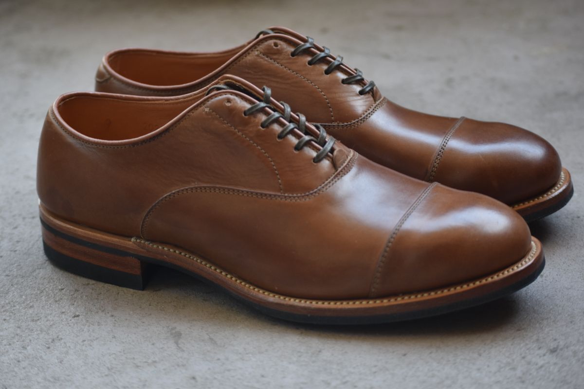 Photo by brother_mc on October 3, 2023 of the Viberg Bastion Oxford in Mayram Toscanello Tennessee Calf.