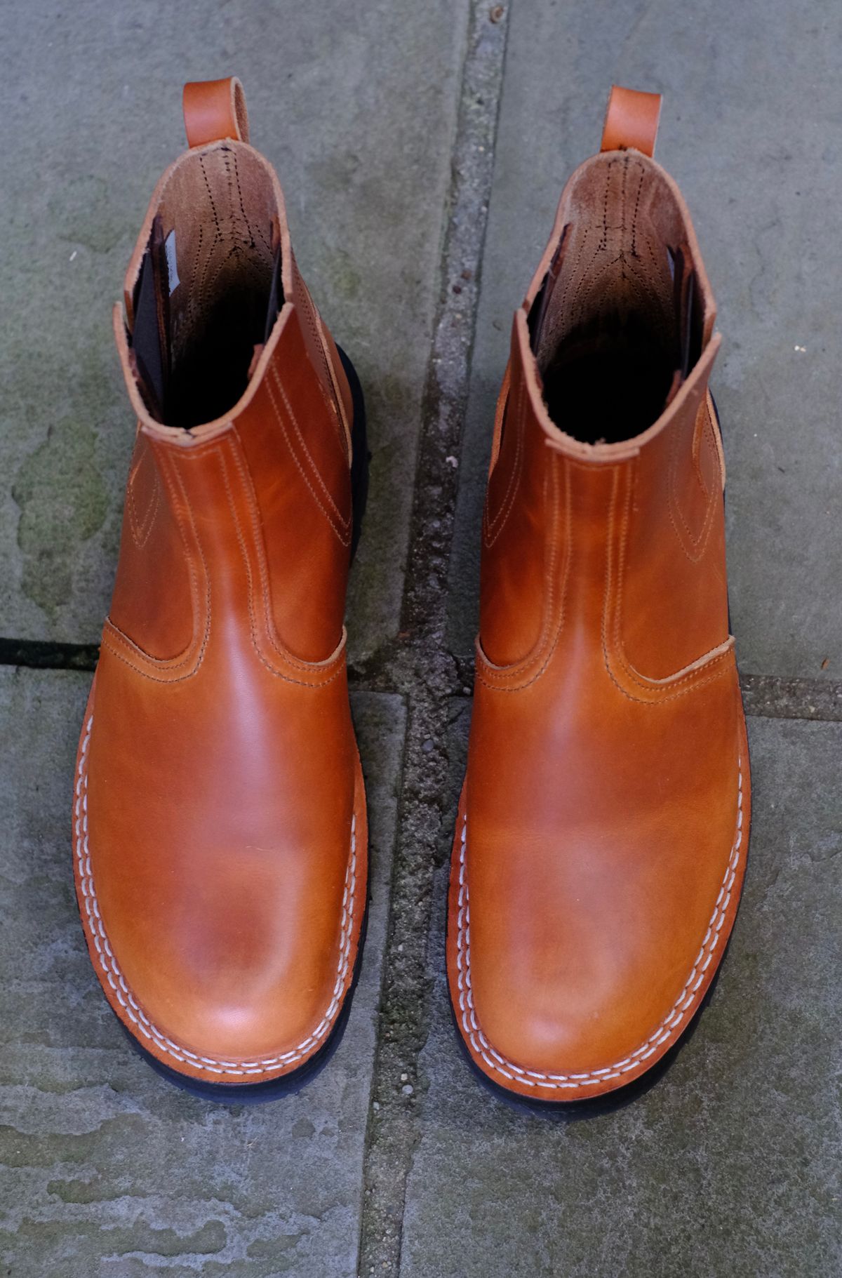 Photo by jononono on October 2, 2023 of the Nicks Work Chelsea in Wickett & Craig Natural Double Stuffed.