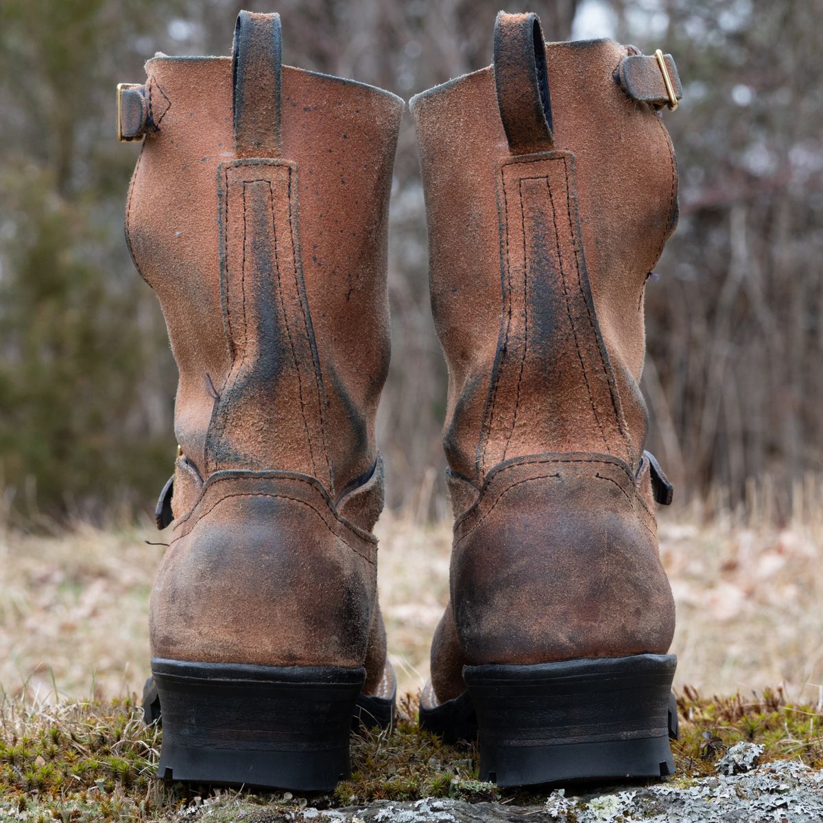 Photo by jononono on April 2, 2026 of the Nicks Pullman in Wickett & Craig Cobalt Double Stuffed Roughout.