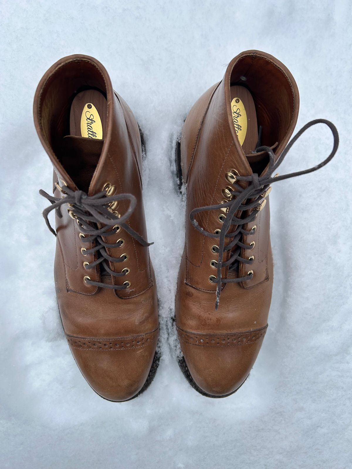 Photo by scitboot on February 1, 2026 of the Grant Stone Garrison Boot in Horween Dune Chromexcel.