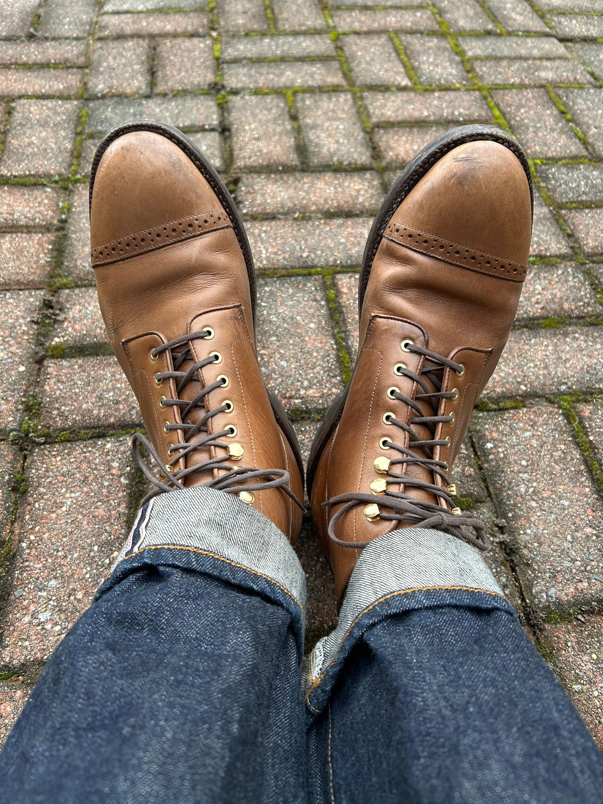 Photo by scitboot on April 4, 2026 of the Grant Stone Garrison Boot in Horween Dune Chromexcel.