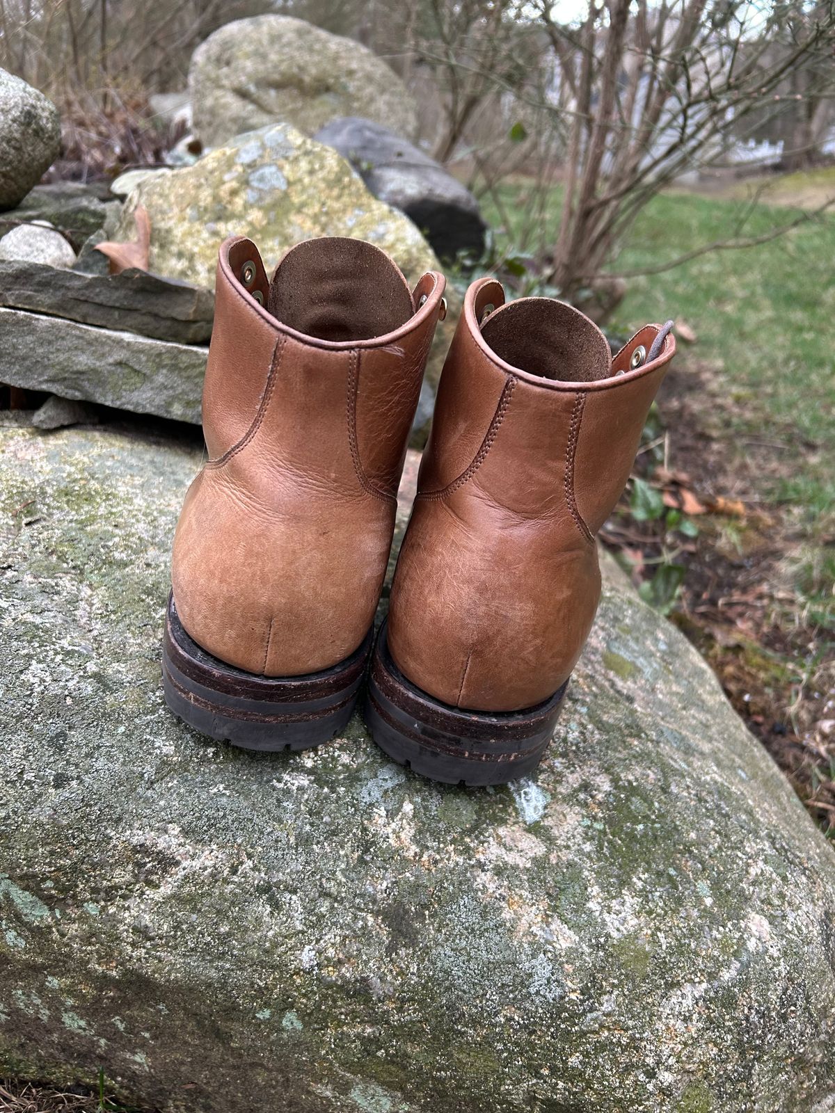 Photo by scitboot on April 4, 2026 of the Grant Stone Garrison Boot in Horween Dune Chromexcel.