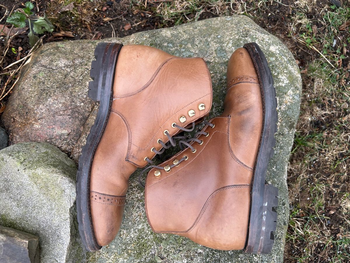 Photo by scitboot on April 4, 2026 of the Grant Stone Garrison Boot in Horween Dune Chromexcel.