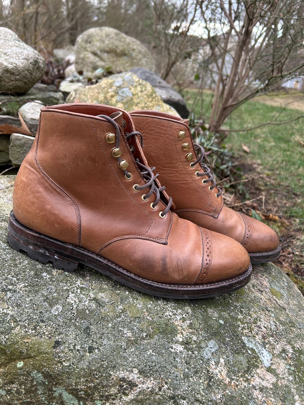 Photo by scitboot on April 4, 2026 of the Grant Stone Garrison Boot in Horween Dune Chromexcel.