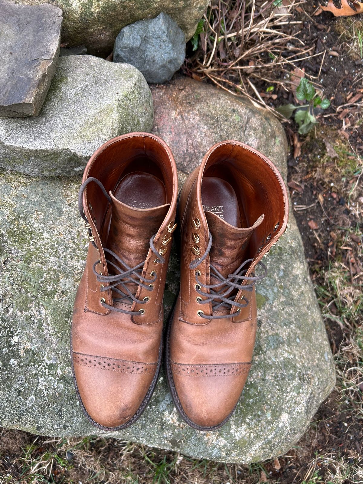 Photo by scitboot on April 4, 2026 of the Grant Stone Garrison Boot in Horween Dune Chromexcel.