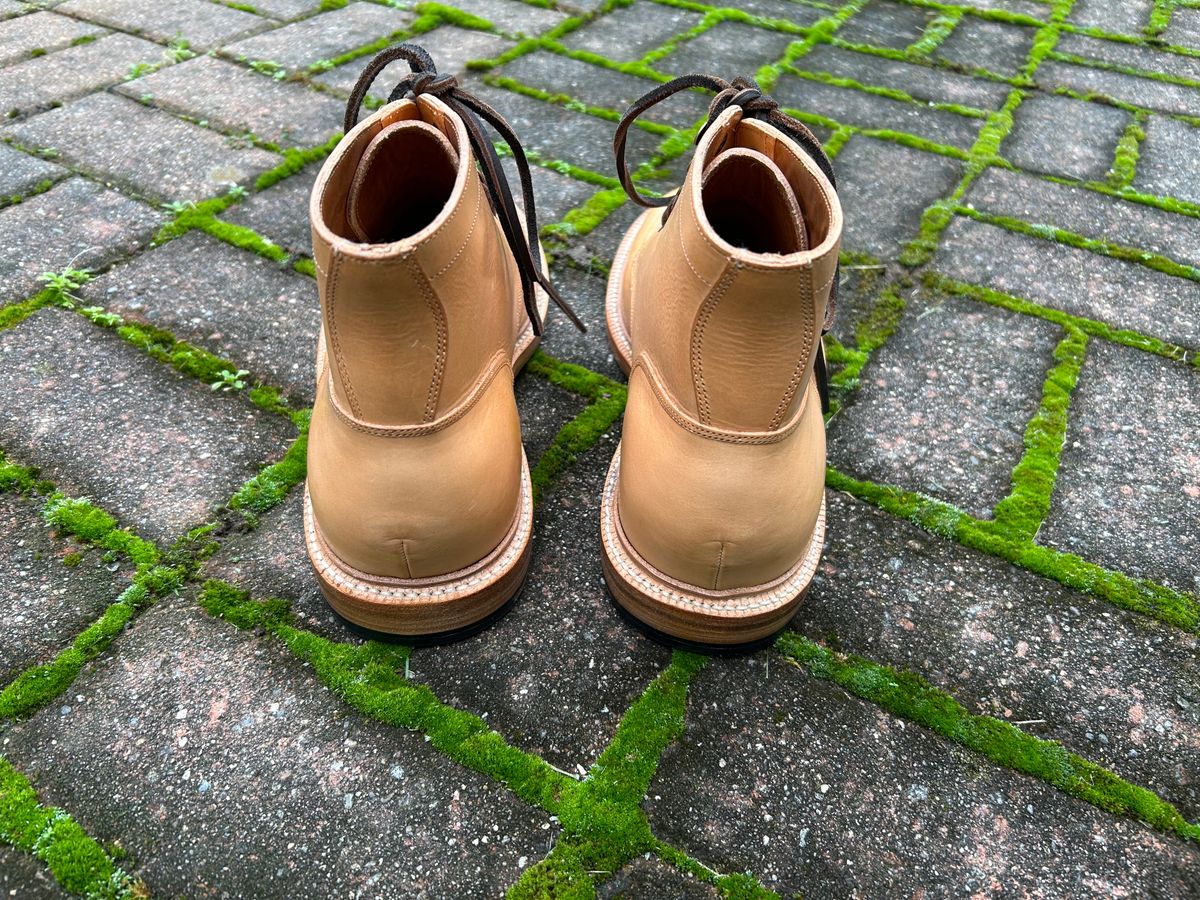Photo by scitboot on October 1, 2023 of the Grant Stone Ottawa Boot in Badalassi Carlo Natural Minerva.