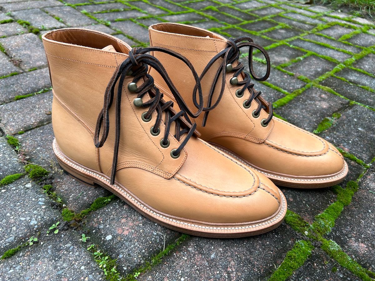Photo by scitboot on October 1, 2023 of the Grant Stone Ottawa Boot in Badalassi Carlo Natural Minerva.