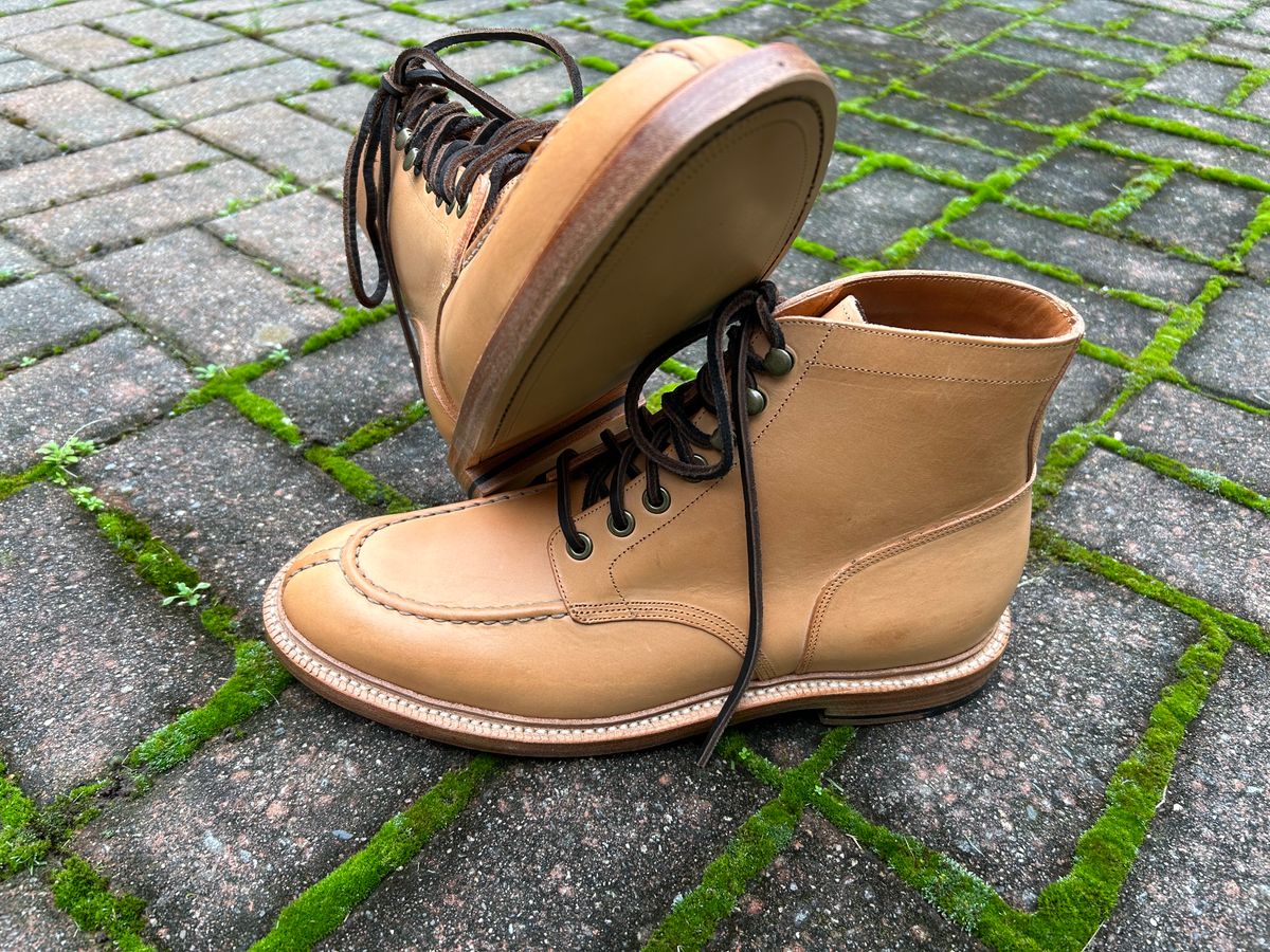 Photo by scitboot on October 1, 2023 of the Grant Stone Ottawa Boot in Badalassi Carlo Natural Minerva.
