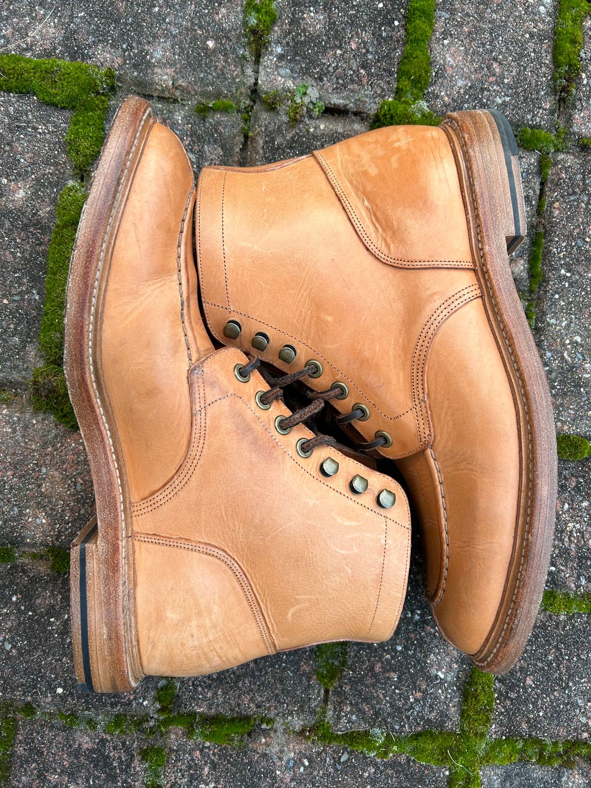 Photo by scitboot on November 3, 2023 of the Grant Stone Ottawa Boot in Badalassi Carlo Natural Minerva.
