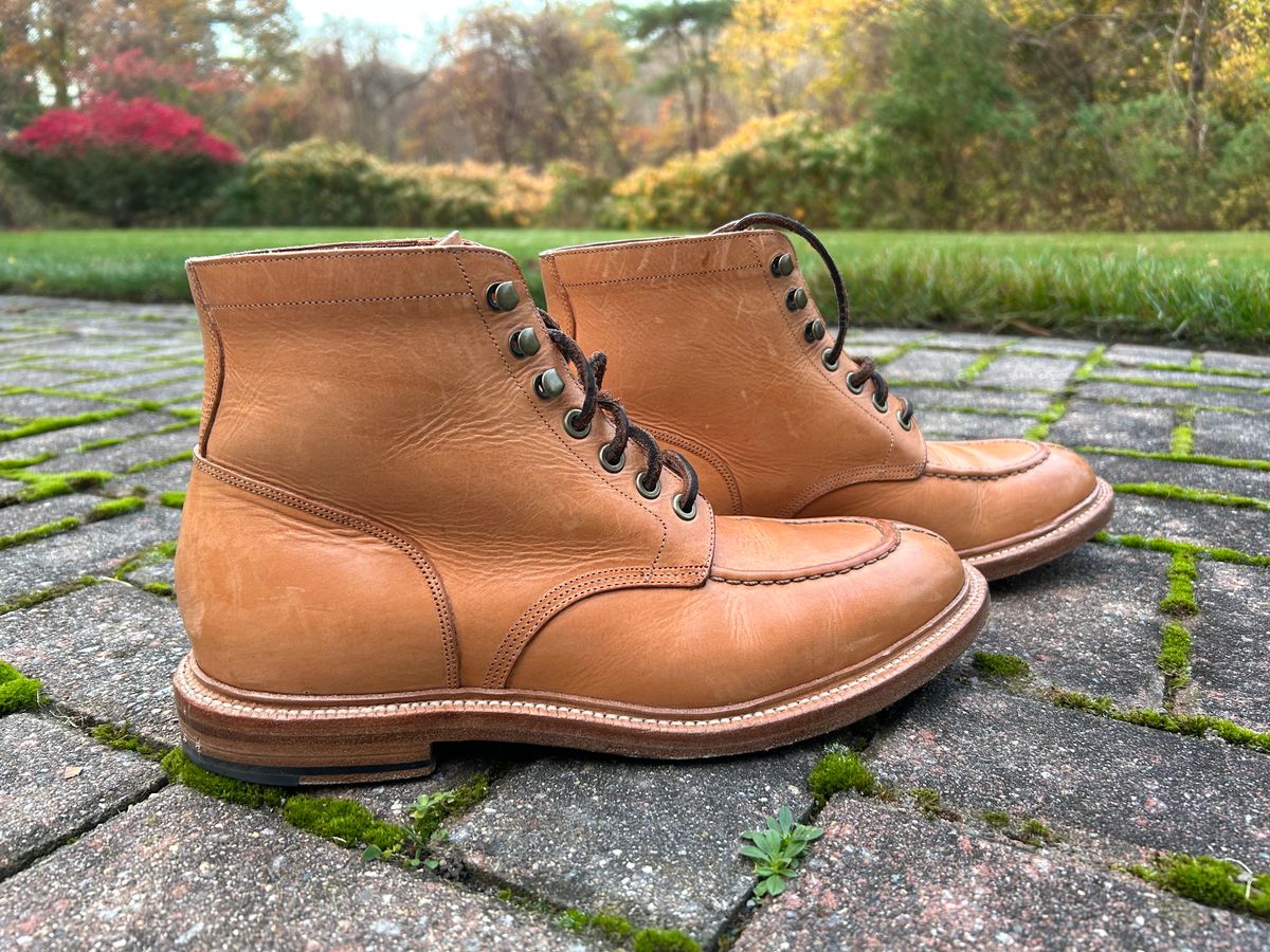 Photo by scitboot on November 3, 2023 of the Grant Stone Ottawa Boot in Badalassi Carlo Natural Minerva.